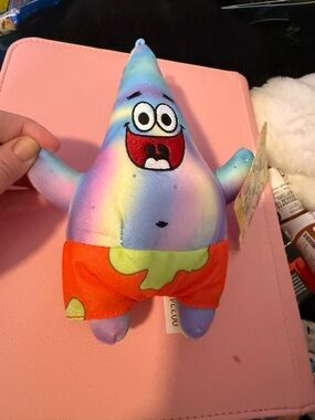 Nickelodeon Rainbow Patrick Star Plush with Orange Shorts